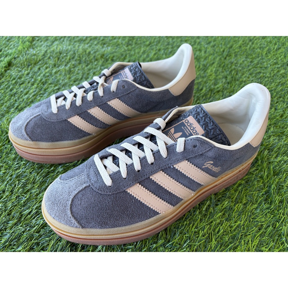 Adidas Gazelle Bold Grey Wonder Taupe Suede Platform Sneakers IE0428 Womens 7.5